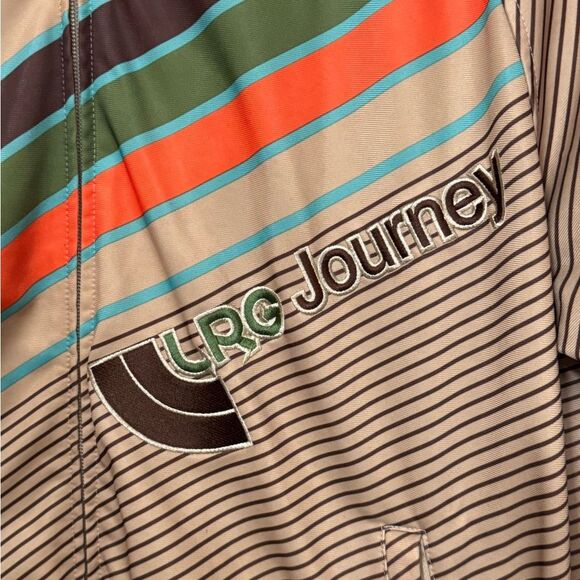 LRG Journey Retro End Streetwear Urban Tan Brown Track Jacket Men’s L - Picture 4 of 15